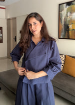 Load image into Gallery viewer, INDIGO TAMARI SHIRT BLOUSE
