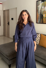 Load image into Gallery viewer, INDIGO TAMARI SHIRT BLOUSE
