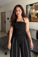 Load image into Gallery viewer, AROHA COORD SET (Black - With Pants)
