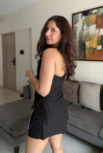 Load image into Gallery viewer, AROHA COORD SET (Black - With Shorts)
