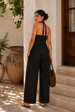 Load image into Gallery viewer, AROHA COORD SET (Black - With Pants)
