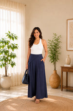Load image into Gallery viewer, INDIGO TAMARI PANTS
