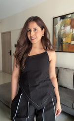 Load image into Gallery viewer, NOOR COORD SET (Black with Pants)
