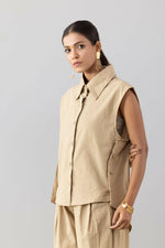 Load image into Gallery viewer, CREME OXFORD BLOUSE
