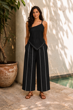 Load and play video in Gallery viewer, NOOR COORD SET (Black with Pants)

