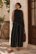 Load and play video in Gallery viewer, ALBA COORD SET (BLACK - With Pants)
