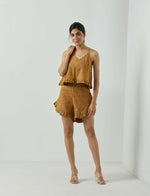 Load image into Gallery viewer, AUDREY PALE MUSTARD SHORTS
