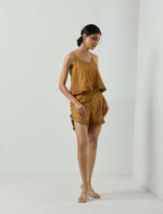 Load image into Gallery viewer, AUDREY PALE MUSTARD SHORTS
