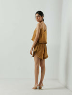 Load image into Gallery viewer, AUDREY PALE MUSTARD SHORTS
