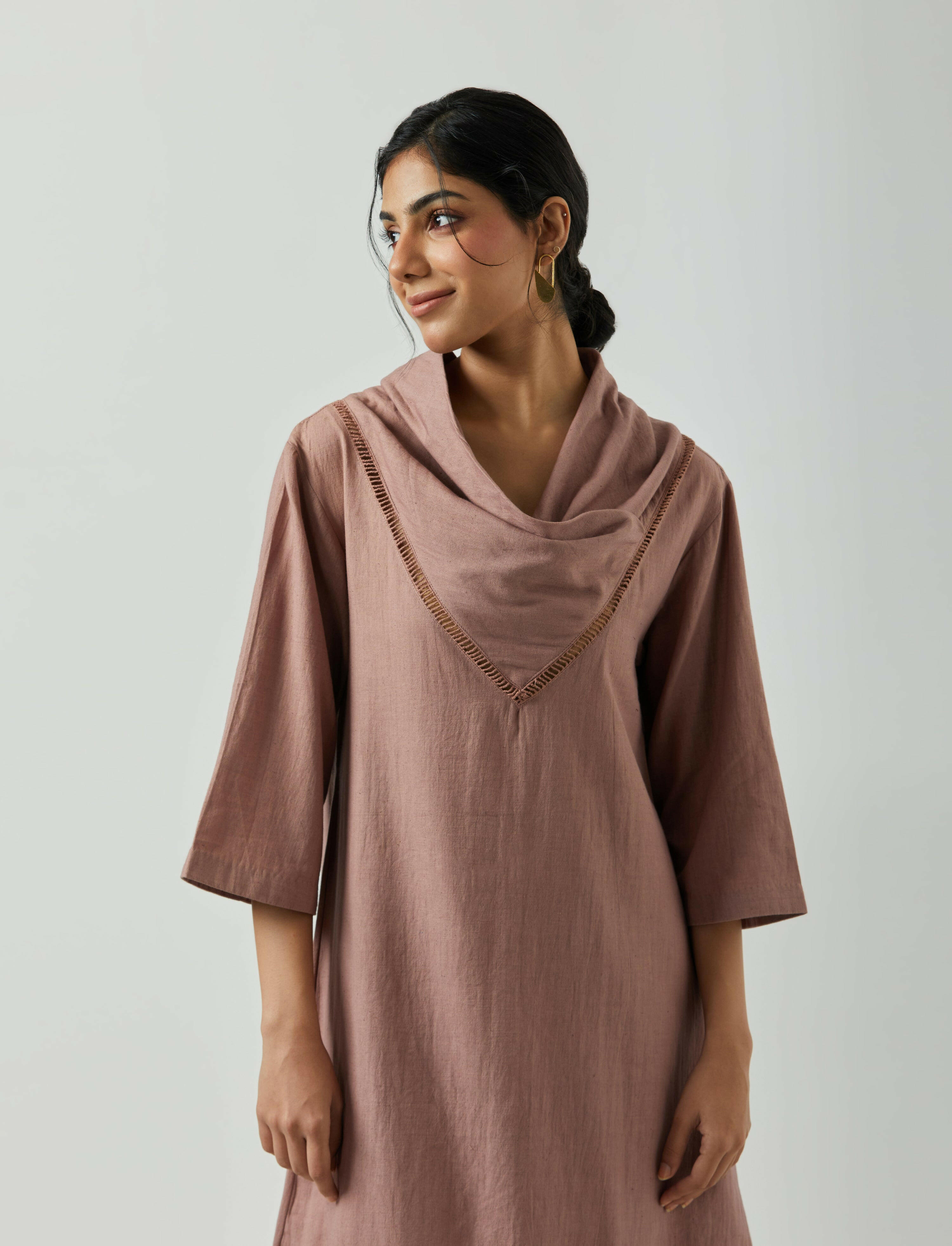 PALE MAUVE FOLIO TUNIC - 1 PC