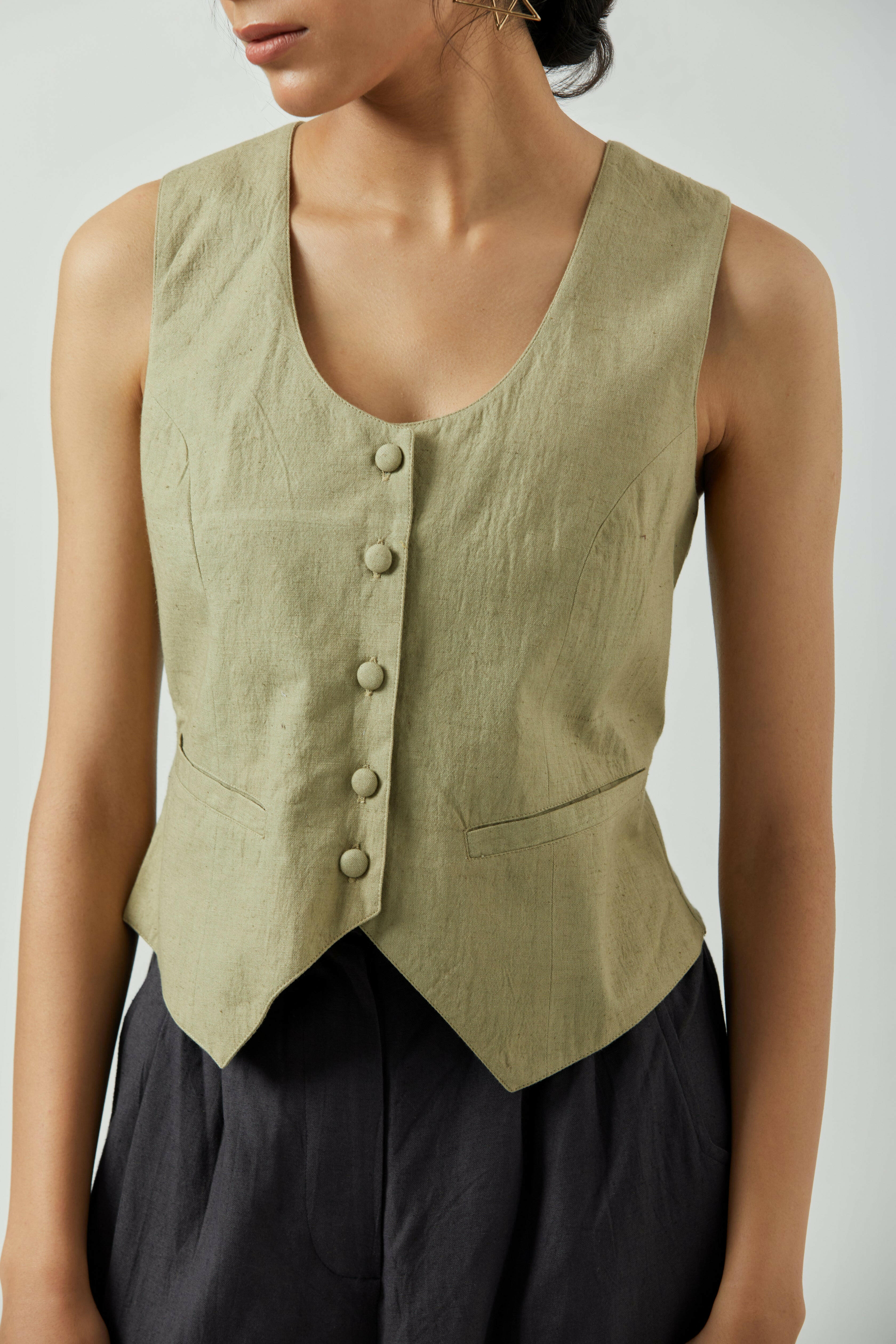 ECRU WAIST COAT