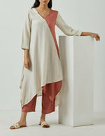 Load image into Gallery viewer, PEACH OVERLAP TUNIC-DRESS
